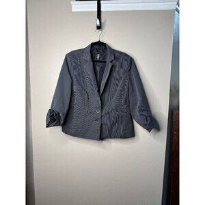 Apostrophe‎ Women's Black Blazer Size 18 collared long sleeve lightweight casual